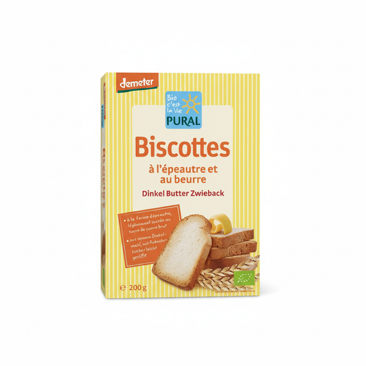 Biscottes épeautre et beurre - demeter