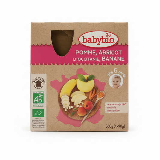 BABYBIO -- Gourde pomme abricot banane