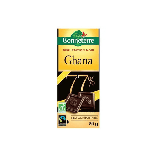 Chocolat noir 77% - ghana - 80g