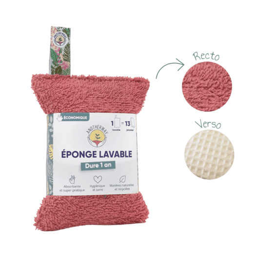 Eponge lavable cuisine corail - 1